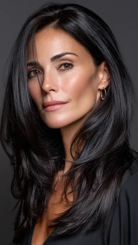 Long Hair with Micro Layers - Long Haircuts For Women Over 40