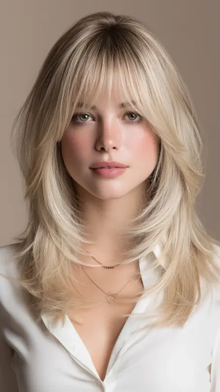 Long Layered Cut with Face-Framing - Classy haircuts for women