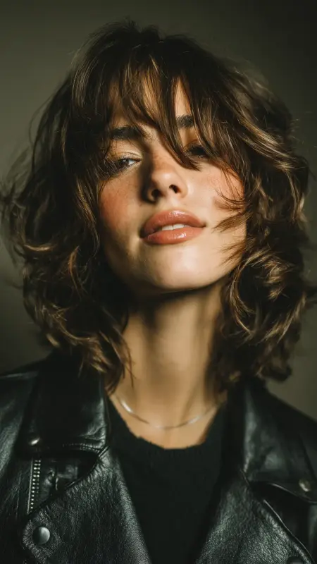 Messy Blowout with Flipped Curtain Bangs - Blowout with curtain bangs