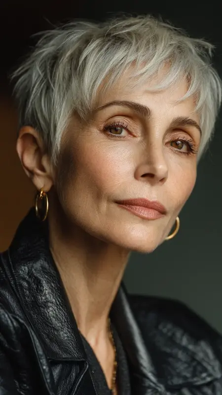 Mid-Length Cut with Razor Layers - Medium length hair with layers over 60 older women