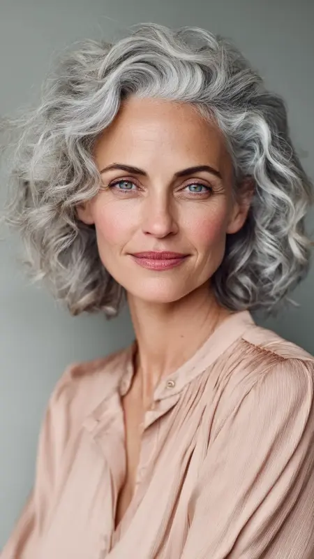 Mid-Length Layers with Lifted Roots - Medium length hair with layers over 60 older women