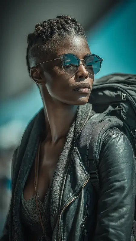 Mini Braids with Tapered Sides - Airport Hairstyles for Short Hair