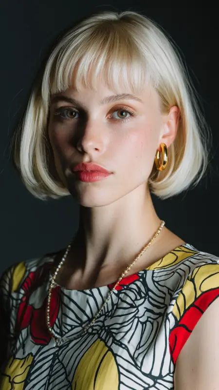 Mod-Inspired Graphic Bob - Vintage bob hairstyle