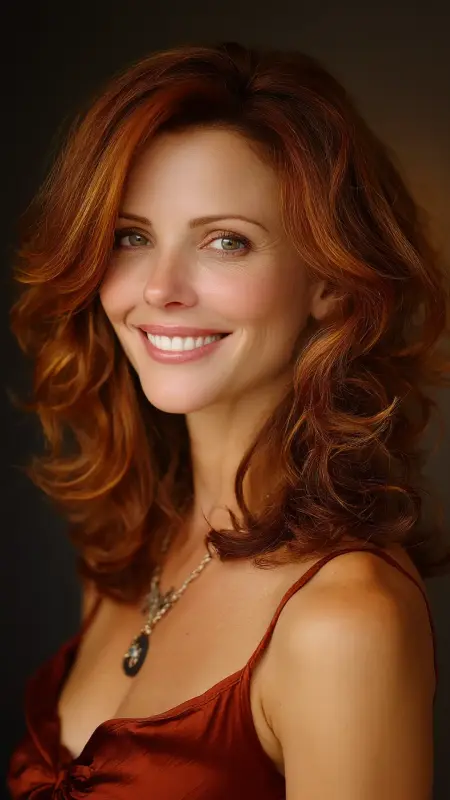 Modern Curled Lob -  medium length hair for women over 50 