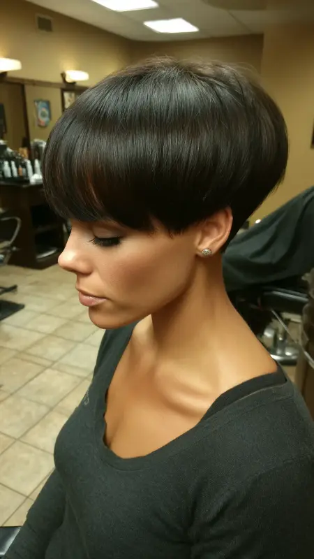 Chic & Sleek: The Classic Mushroom Cut Reimagined - Mushroom Haircut