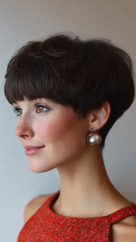 Chic Cocoa Cap: The Edgy Mushroom Makeover - Mushroom Haircut