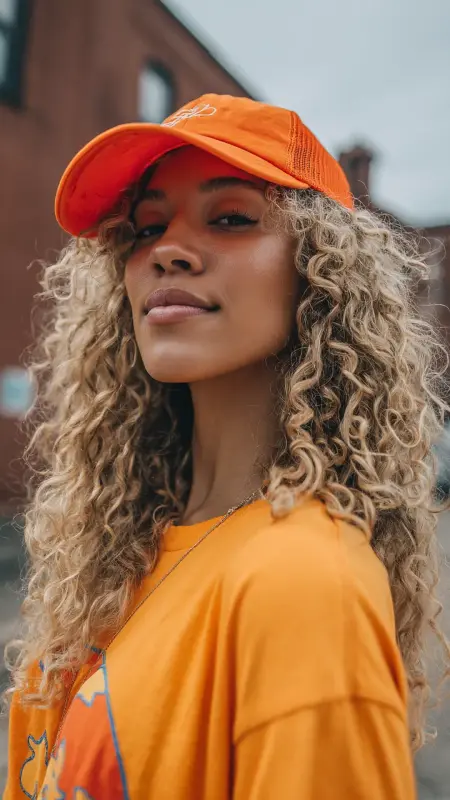 Natural Curls  Trucker Hat -  Trucker Hat Hairstyles 