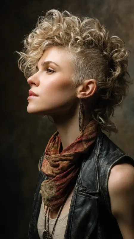 Permed Pixie Mullet - Permed pixie hairstyles