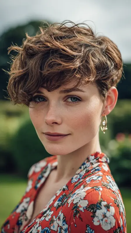 Permed Pixie with Feathered Layers - Permed pixie hairstyles