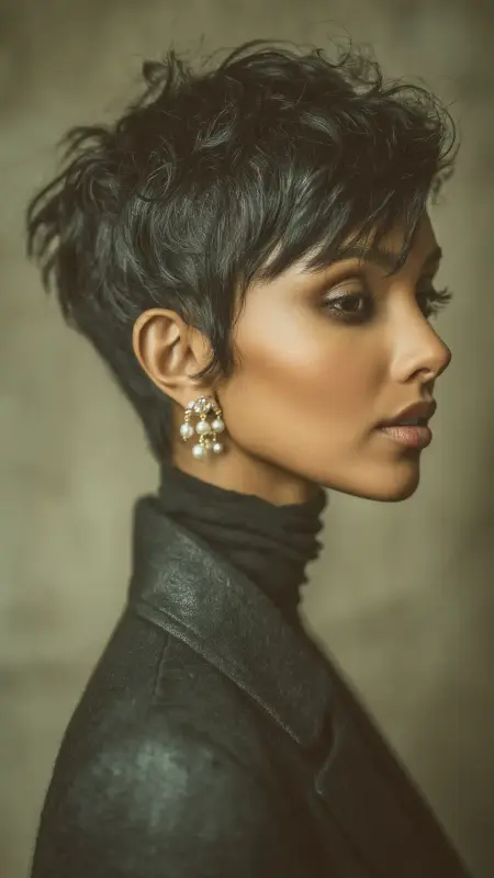 Permed Pixie with Sideburn Details - Permed pixie hairstyles