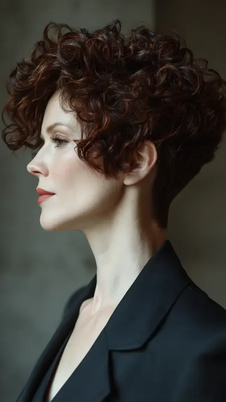Permed Pixie with Tapered Nape - Permed pixie hairstyles