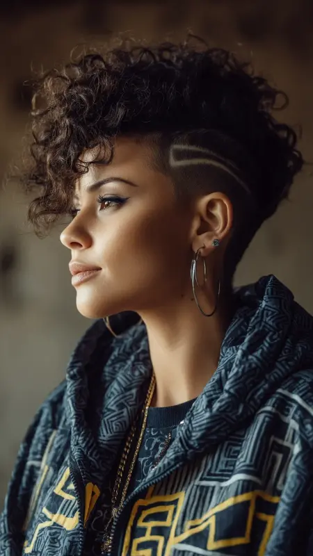 Permed Pixie with Undercut Design - Permed pixie hairstyles