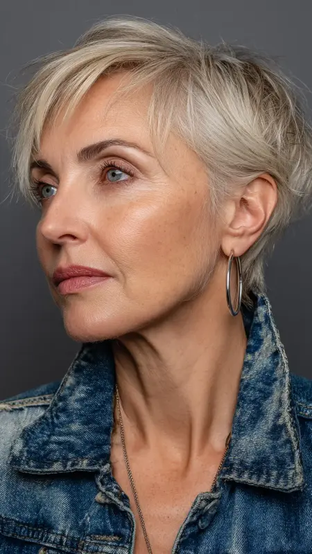 Piecey Short Layers with Highlights - Short Layered Hairstyles For Older Women