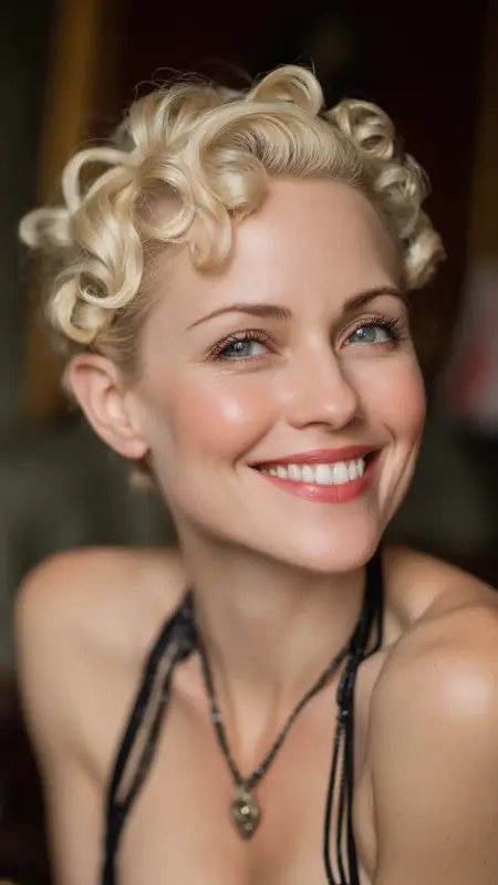 Pixie with Finger Waves - Pixie Haircuts For Fine Hair