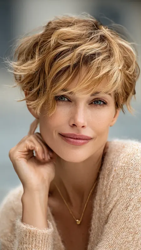 Pixie with Soft Waves - Short pixie hairstyles for older women