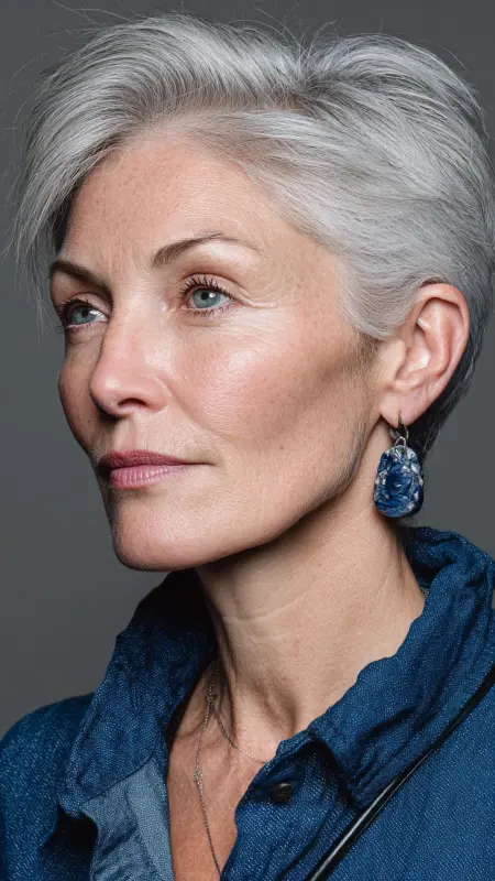 Pixie with Tapered Sides - Pixie hairstyles for older women over 60