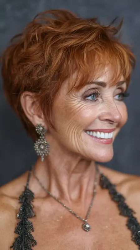 Pixie with Volume Crown - Short pixie hairstyles for older women
