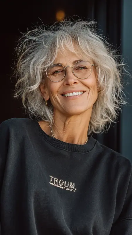 Playful Tousled Crop - Hairstyles for 80 year old women