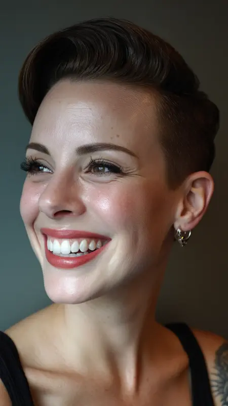Polished Pixie Pompadour - Pixie Haircuts For Fine Hair