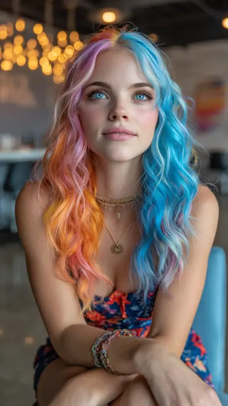 Enchanting Waves of Prism: A Rainbow Revelation - Prism Hair