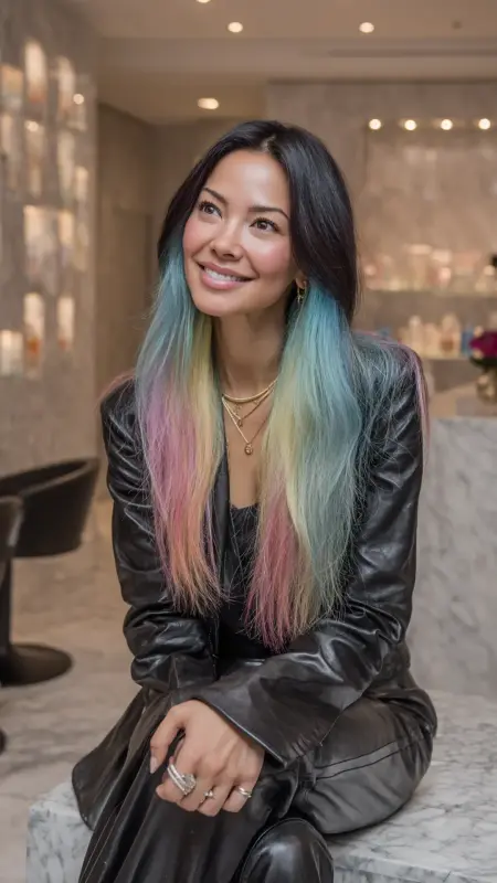 Dazzling Dreamscape: Soft Waves of Prism Radiance - Prism Hair