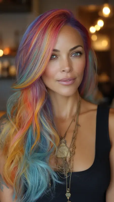 Kaleidoscope Waves: The Ultimate Hair Artistry - Prism Hair
