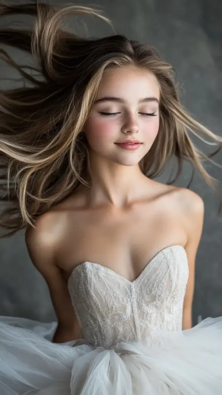 Enchanting Blonde Waves for Strapless Elegance - Prom Hairstyles for Strapless Dresses