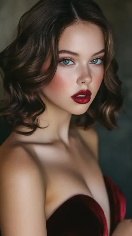 Ravishing Retro Waves for Your Strapless Stunner - Prom Hairstyles for Strapless Dresses