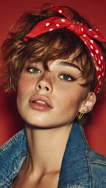 Retro Bob with Bandana - 50s bob