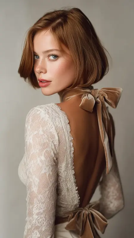 Retro Bob with Velvet Bow - Retro bob hairstyles