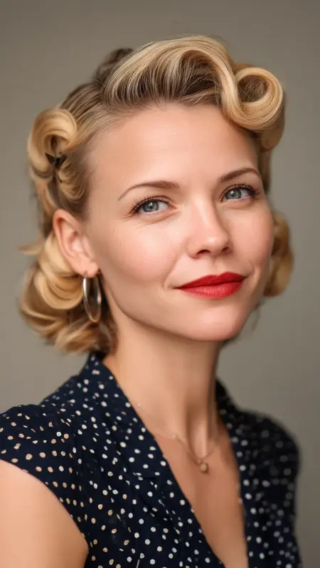 Retro Bob with Victory Rolls - Retro bob hairstyles