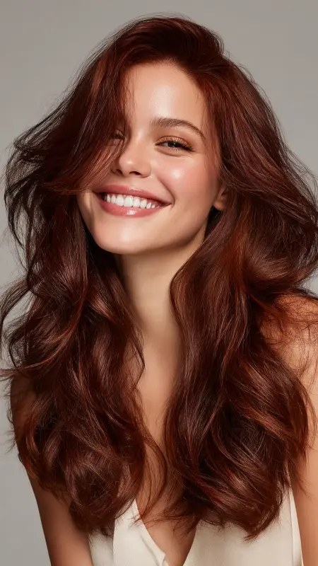 Rich Mahogany Glow - Classy hair color ideas
