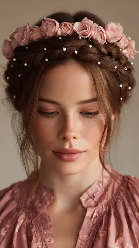 Romantic Braided Crown - Classy haircuts for women