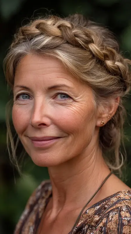 Romantic Braided Crown - Sassy hair older women