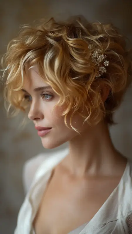 Romantic Curly Pixie with Soft Layers - Short curly pixie haircuts