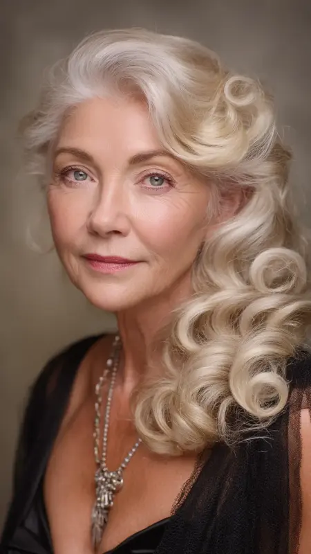 Romantic Loose Waves - Hairstyles for 80 year old women