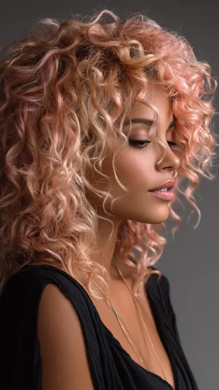 Rose Gold Curls - Low maintenance hair color
