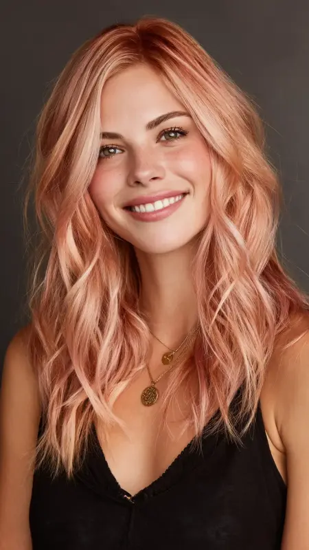 Rose Gold Whisper - Classy hair color ideas