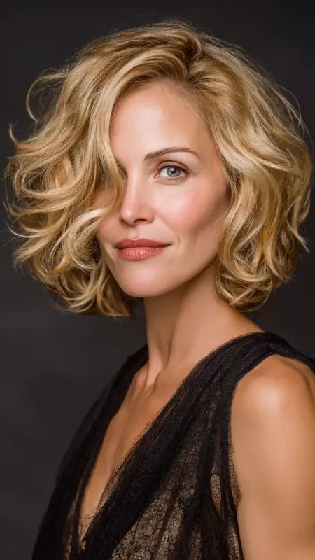 Shag with Deep Side Part and Lift - Shaggy Hairstyles For Women Over 50