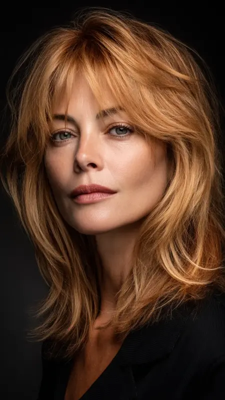 Shag with Wispy Bangs - Shaggy Hairstyles For Women Over 50