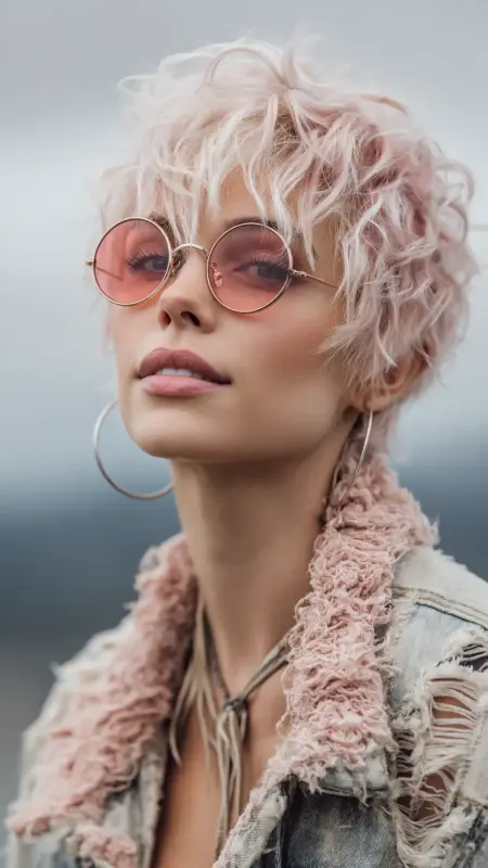 Shaggy Curly Pixie - Short curly pixie haircuts