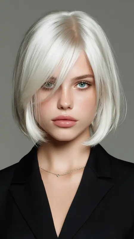 Sharp Asymmetrical Glass Bob - Glass Hair