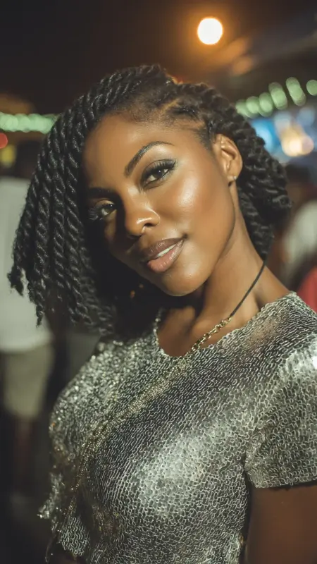Short Bob with Jumbo Crochet Twists - short crochet hairstyles