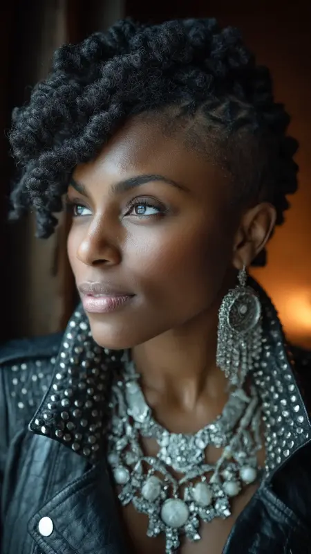Short Crochet Faux Tapered Frohawk - short crochet hairstyles