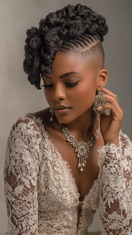 Short Crochet Flat Twist Updo - short crochet hairstyles