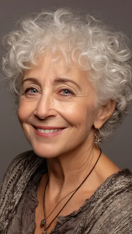 Short Curly Crop - Hairstyles for 80 year old women