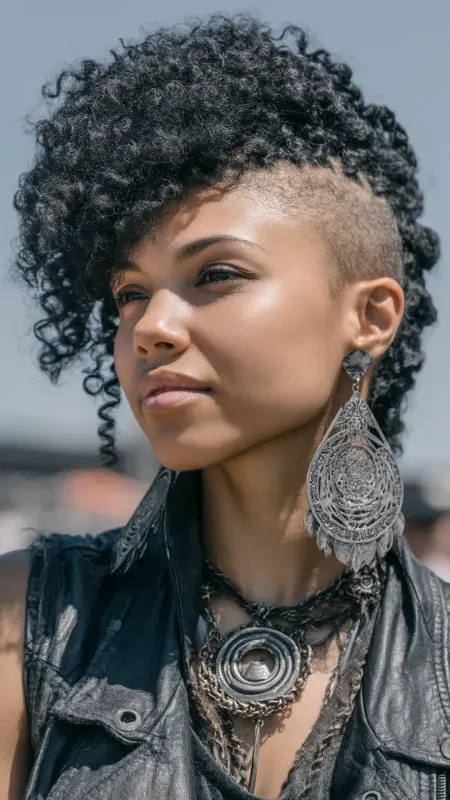 Short Curly Mohawk Crochet - short crochet hairstyles