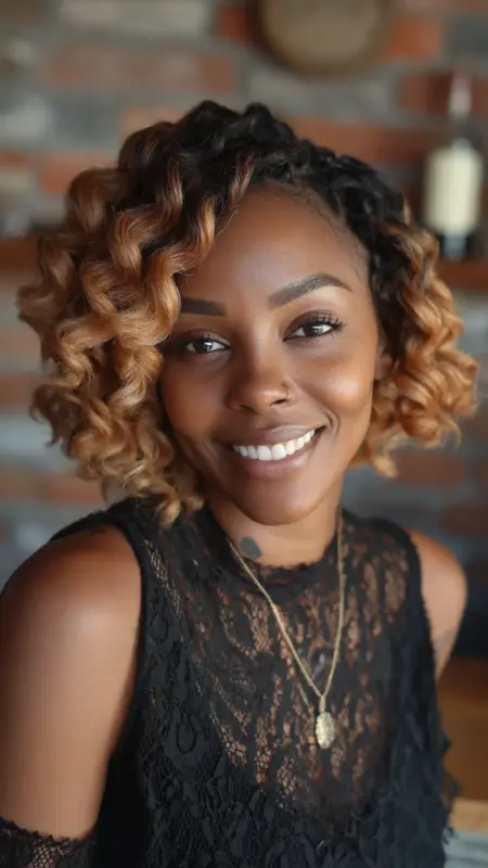 Short Ombre Crochet Bob - short crochet hairstyles