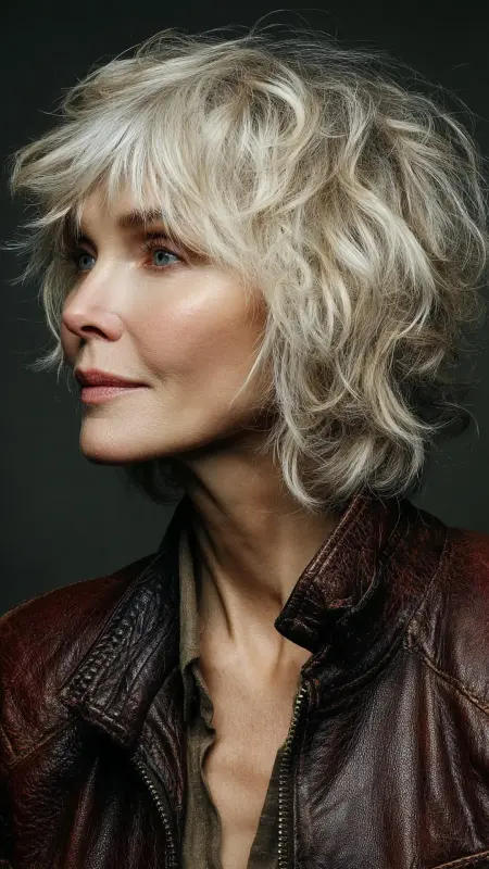 Short Shag with Choppy Layers - Short Layered Hairstyles For Older Women