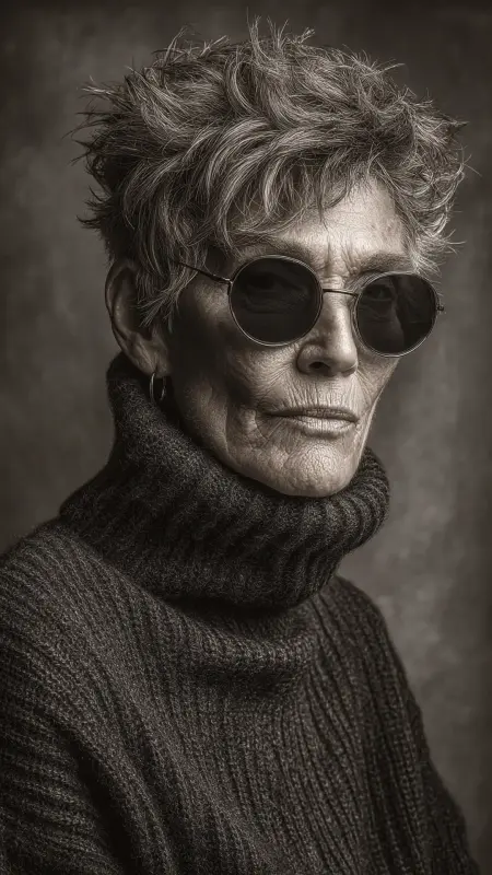 Short Textured Crop - Hairstyles for women over 70 with fine hair